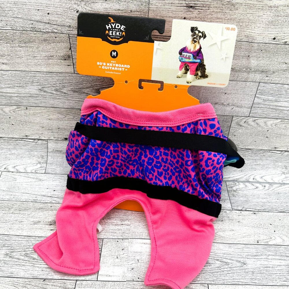 Brand New Hyde & Eek! 80's Keyboard Guitarist Halloween Pet Costume Size Medium